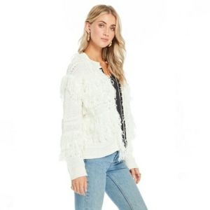 SALTWATER LUXE Free Spirit Knit Open Sweater with Frayed Edges